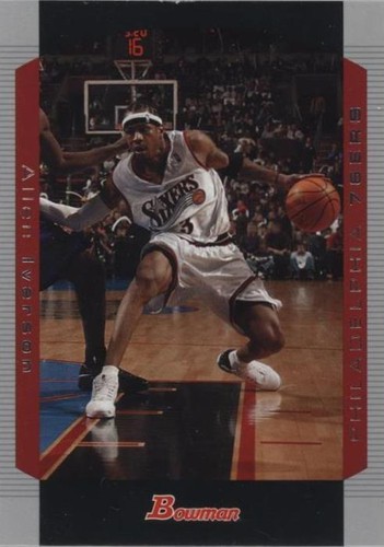 2004-05 BOWMAN CHROME ALLEN IVERSON #33 REFRACTOR SP #D 297