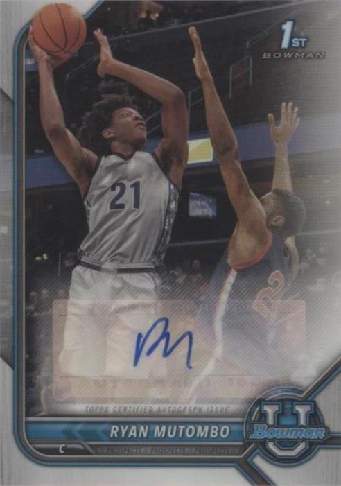 2021-22 Bowman University - Ryan Mutombo #BCPA-RMU