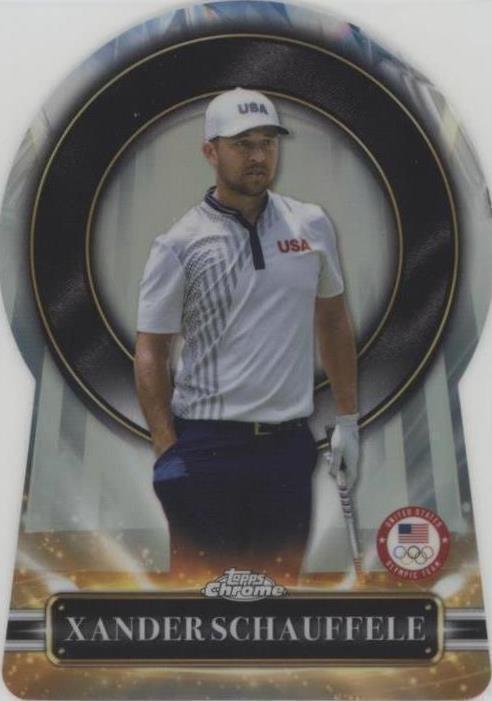 2024 Topps Chrome equipe olímpica e paralímpica dos EUA e esperançosos - Xander Schauffele #CR-8