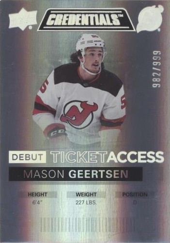 2021-22 Upper Deck Credentials - Mason Geertsen #81