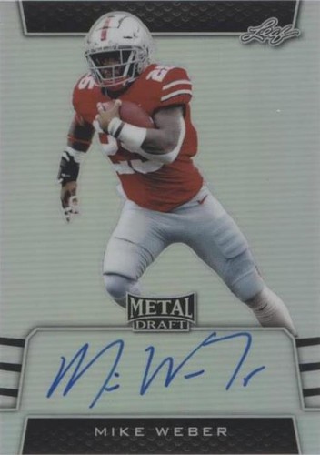 2019 Leaf Metal Draft Mike Weber #BA-MW1