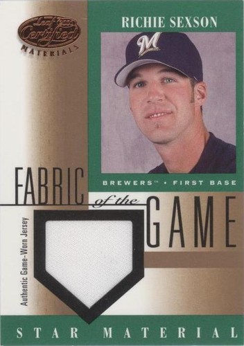 2001 Leaf Certified Materials - Richie Sexson #FG-85