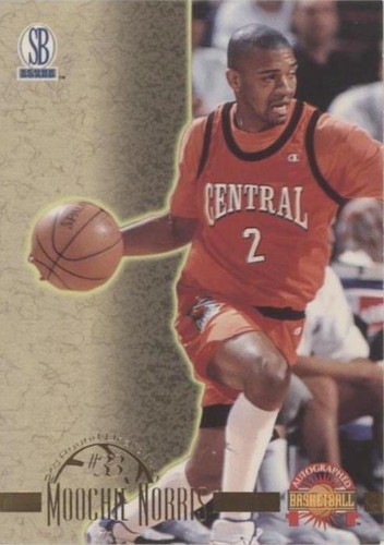 1996-97 Score Board Autographed Basketball - Moochie Norris #28