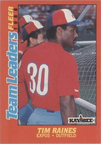 1988 Fleer Kay Bee Toys Team Leaders - Tim Raines #27