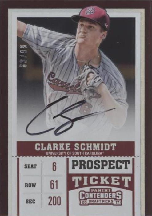 2017 Panini Contenders Draft Picks - Clarke Schmidt #40
