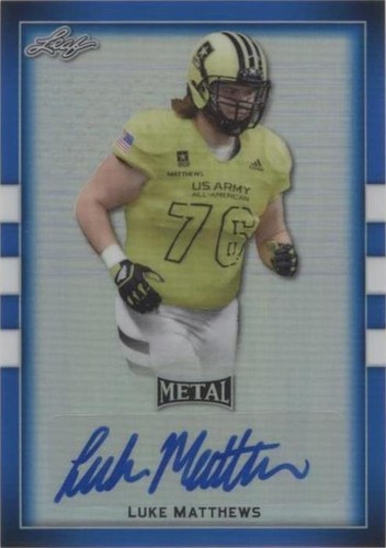 2018 Leaf Metal U.S. Army All-American Bowl Luke Matthews #BA-LM1