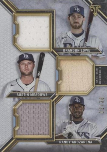 2021 Topps Triple Threads - Austin Meadows Brandon Lowe Randy Arozarena #RCC-LMK