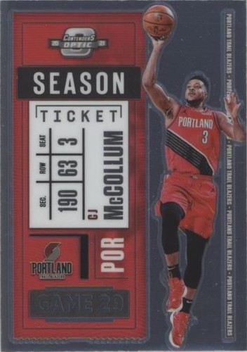 2020-21 Panini Contenders Optic - C.J. McCollum #59