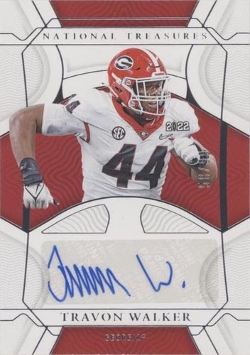 2022 Panini National Treasures Collegiate Travon Walker #RCS-TWA