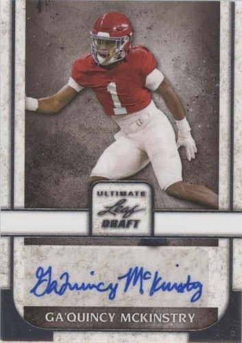 2022 Leaf Ultimate Draft Ga’Quincy McKinstry #BA-GM1