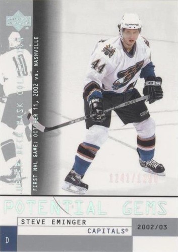 2002-03 Upper Deck Mask Collection - Steve Eminger #180