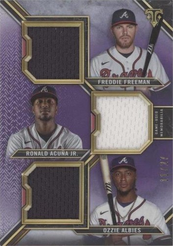 2021 Topps Triple Threads - Freddie Freeman Ozzie Albies Ronald Acuña Jr. #RCC-FAA