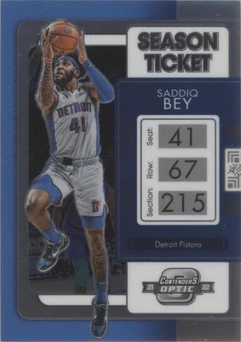 2021-22 Panini Contenders Optic - Saddiq Bey #47