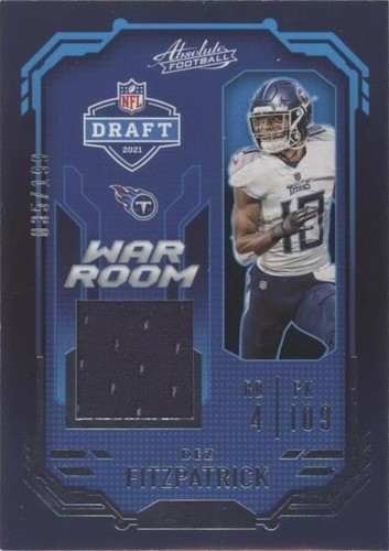 2021 Panini Absolute Dez Fitzpatrick #WRM-DFI