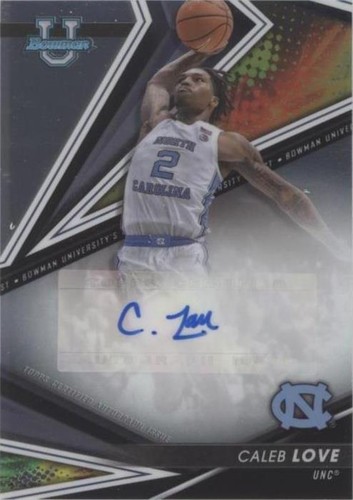 2022-23 Bowman University Best - Caleb Love #BOA-CLO