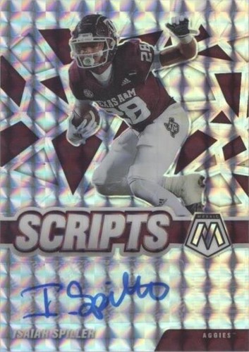 2022 Panini Mosaic Draft Picks Isaiah Spiller #SM-ISP