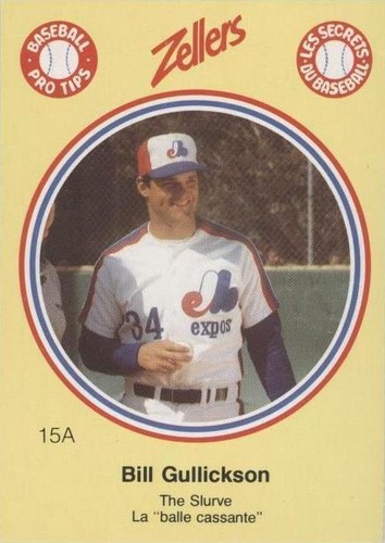 1982 Zellers Baseball Pro Tips Montreal Expos - Bill Gullickson #15A