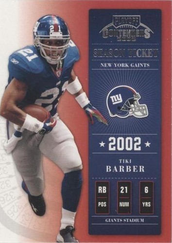 2002 Playoff Contenders Tiki Barber #57