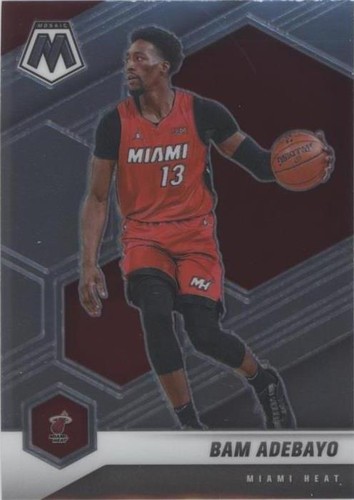 2020-21 Bam Adebayo Panini Mosaic Overdrive Prizm #19 Miami Heat