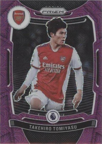 2022 Panini Prizm EPL Takehiro Tomiyasu White Sparkle Prizm 2022 Panini Prizm EPL Takehiro Tomiyasu White Sparkle Prizm