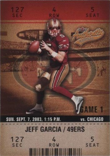 2003 Fleer Authentix Jeff Garcia #94