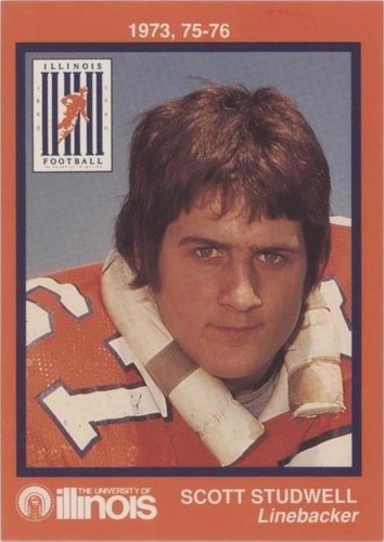 1990 University of Illinois Fighting Illinini 100 Years of Tradition Team Issue Scott Studwell #7