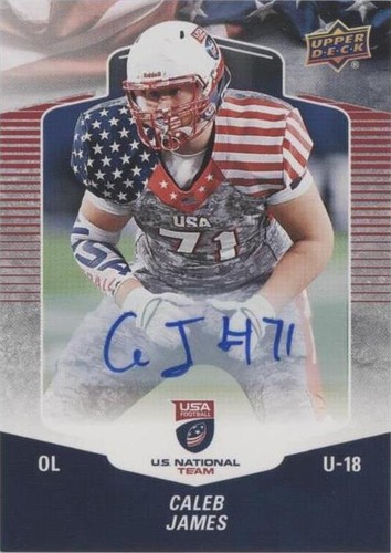 2018 Upper Deck USA Football Caleb James #62
