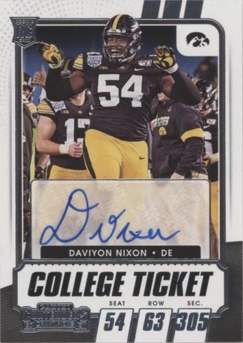 2021 Panini Contenders Draft Picks Daviyon Nixon #200