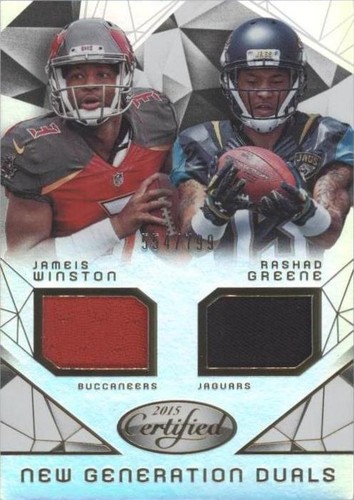 2015 Panini Certified Jameis Winston Rashad Greene #NG-FSU