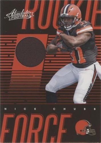 NICK CHUBB 2018 ABSOLUTE ROOKIE PREMIERE TRIPLE PATCH AUTO