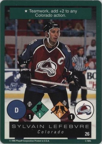 1995-96 Playoff One on One Challenge - Sylvain Lefebvre #26
