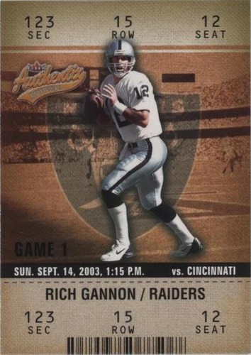 2003 Fleer Authentix Rich Gannon #73