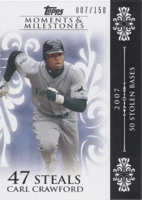 2008 Topps Moments & Milestones - Carl Crawford #47-47