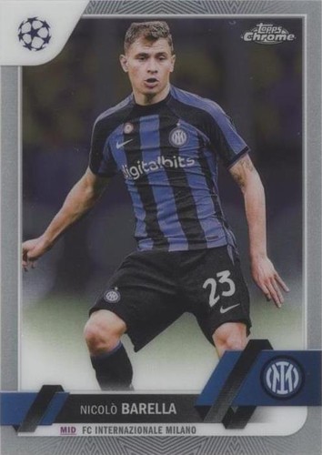 2022-23 Topps Chrome UEFA Club Competitions Nicolo Barella #23