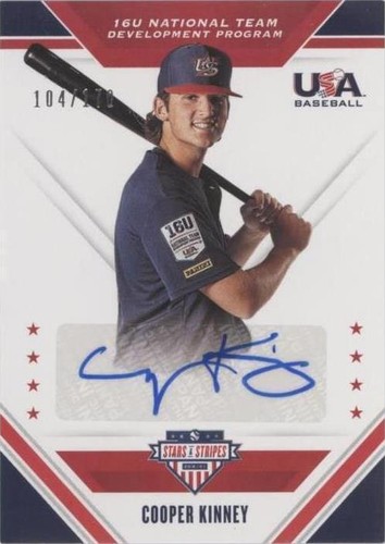 2020 Panini USA Baseball Stars & Stripes - Cooper Kinney #16U-CK