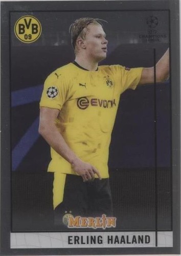 2020-21 Topps Merlin Collection Chrome UCL Erling Haaland #65