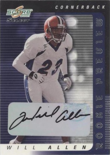2001 Score Select Will Allen #RP-60