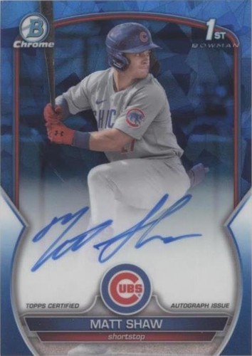 2023 Bowman Chrome Draft Sapphire Edition - Matt Shaw #CDA-MS