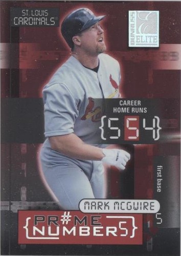 2001 Donruss Elite - Mark McGwire #PN-3B