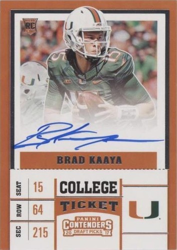2017 Panini Contenders Draft Picks Brad Kaaya #106
