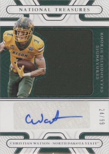 2022 Panini National Treasures Collegiate Christian Watson #RSS-CWA