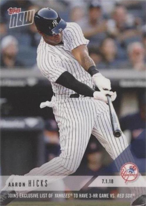 2018 Topps Now - Aaron Hicks #398