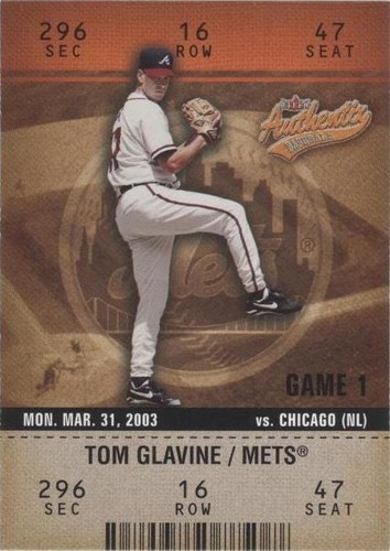 2003 Fleer Authentix - Tom Glavine #2