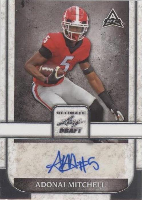 2022 Leaf Ultimate Draft Adonai Mitchell #BA-AM1