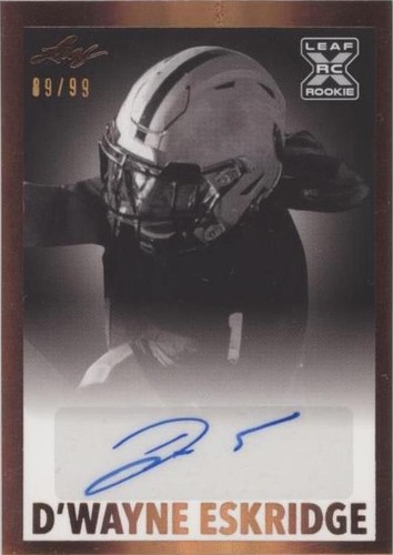 2021 Leaf Memories D'Wayne Eskridge #BW-DWE