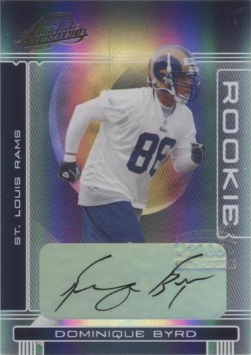 2006 Playoff Absolute Memorabilia Dominique Byrd #237