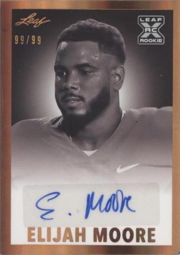 2021 Leaf Memories Elijah Moore #BW-EM2