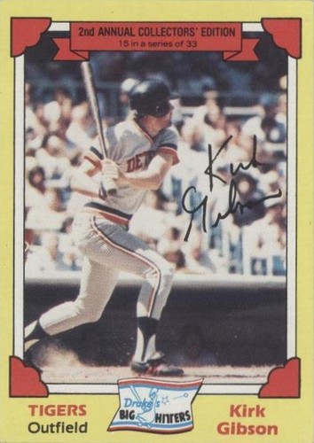 1982 Topps Drake's Big Hitters - Kirk Gibson #15
