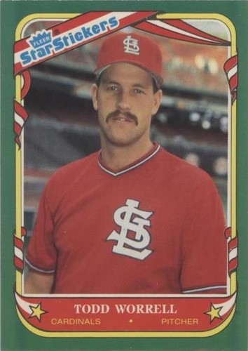 1987 Fleer Star Stickers - Todd Worrell #128