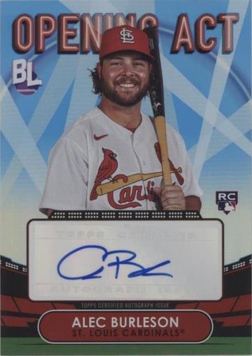 Alec Burleson 2023 Topps Big League Baseball Rookie Auto